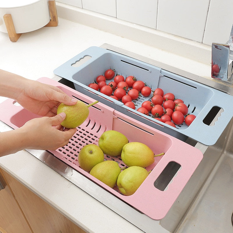 Sink Drainer Multi Purpose Sink Rack Organizer Kitchen Dish tableware Fruit  Vegetable Storage Basket Supplies Drying