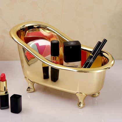 Mini Bathtub Soap Jewelry Makeup Organizer Box
