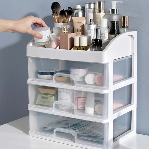 Transparent Table Makeup Organizer Box
