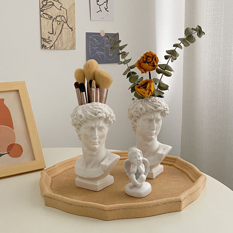 Human Head Flower Vases Decorative Ornaments
