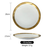 Gold Soap Ceramic White And Black Dinnerware