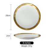 Gold Soap Ceramic White And Black Dinnerware