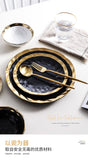 Gold Soap Ceramic White And Black Dinnerware