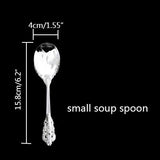 1pcs Luxury Silver Spoon Dinnerware Set